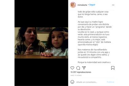 La mujer publicó el video en su cuenta de Instagram