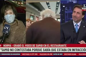 La mujer que increpó a Alberto Samid: “Se fue sin pagar, la moza lo corrió hasta la esquina”