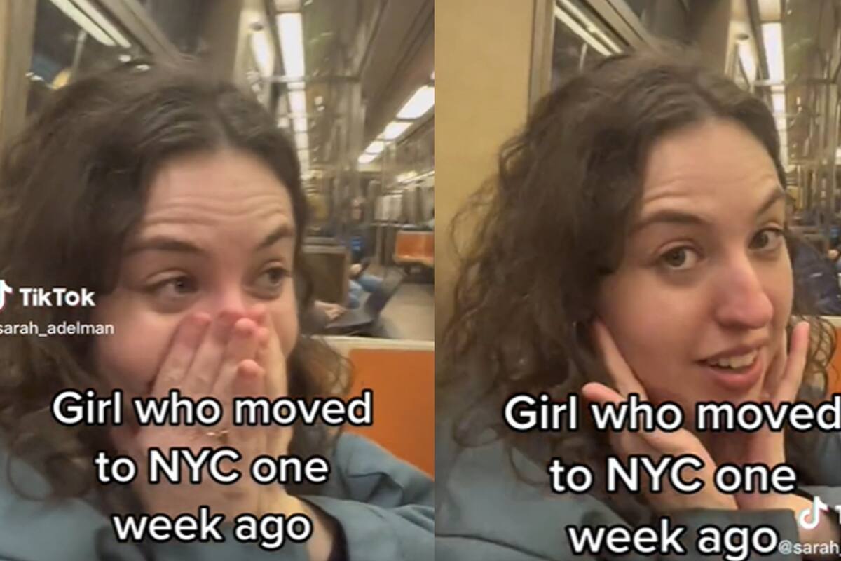 La mujer quedó sorprendida ante el paisaje que observó por la ventana