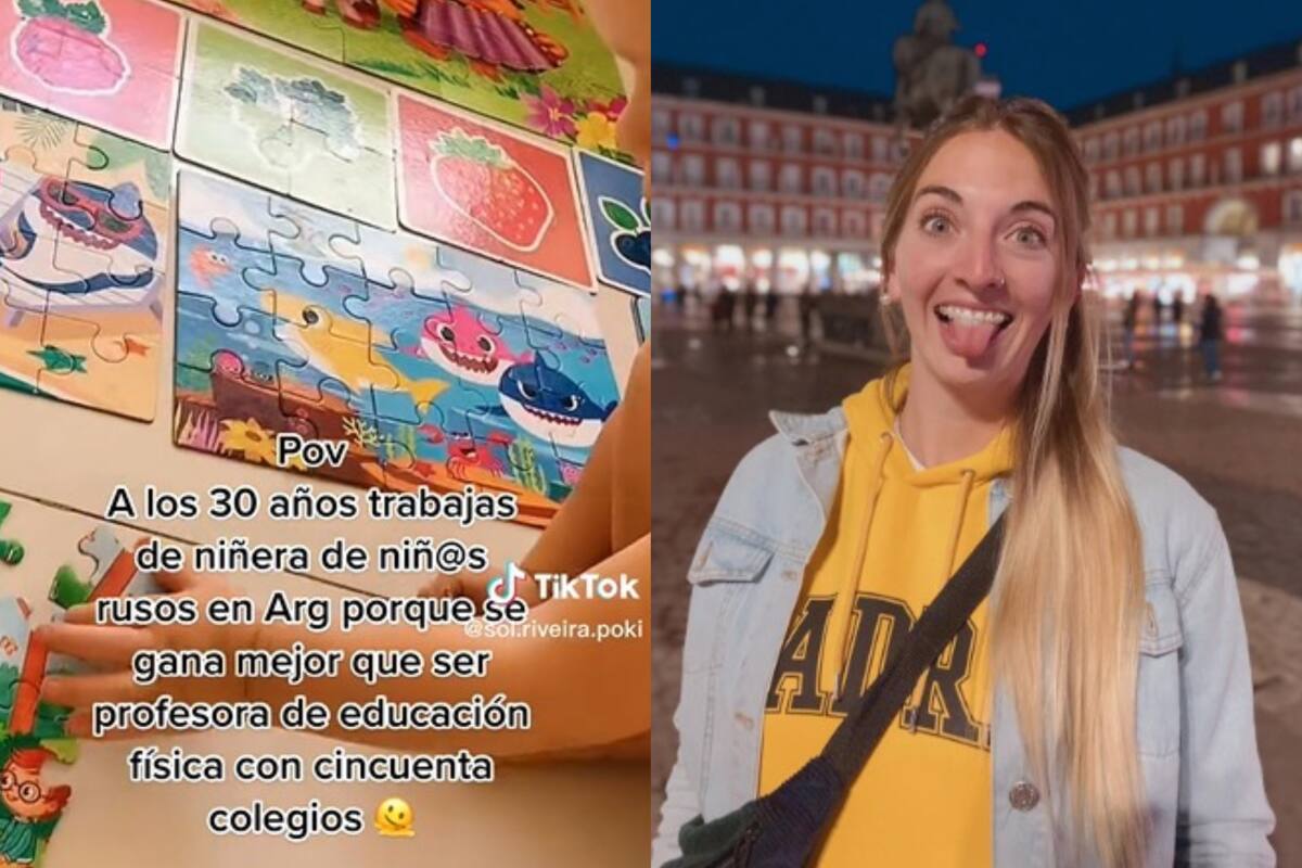 La mujer reveló que trabaja como niñera de una niña rusa y abrió un debate en TikTok