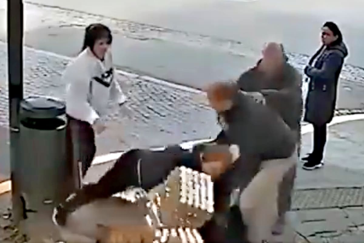 La mujer se arrojó sobre los 24 maples