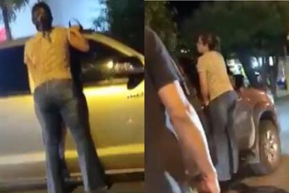 La mujer se subió a la camioneta para hacerle reclamo (Foto:Captura de video)