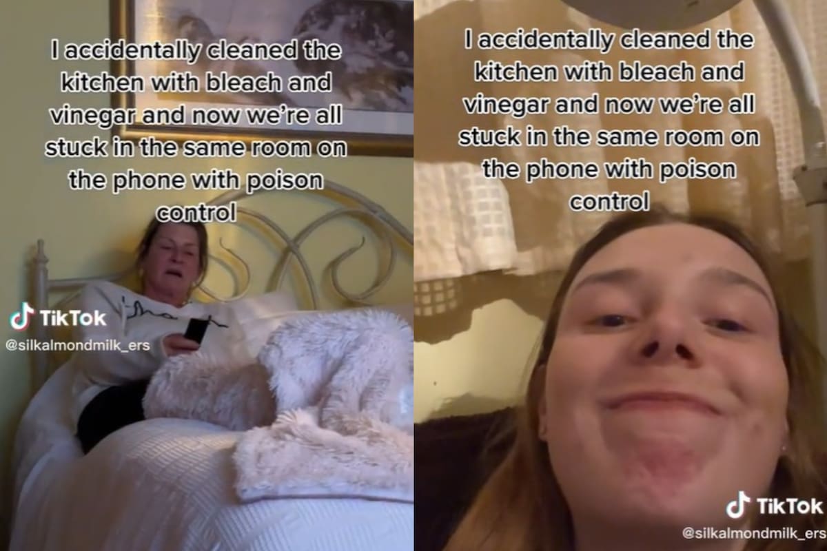 La mujer tuvo un accidente con algunos artículos de limpieza y puso en riesgo a sus seres queridos