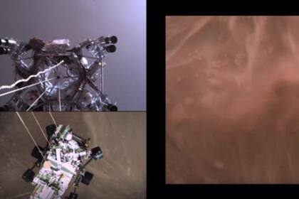 La NASA ha difundido las esperadas imágenes del aterrizaje de su rover Perseverance en el cráter de Marte, tomadas desde diferentes puntos de vista
