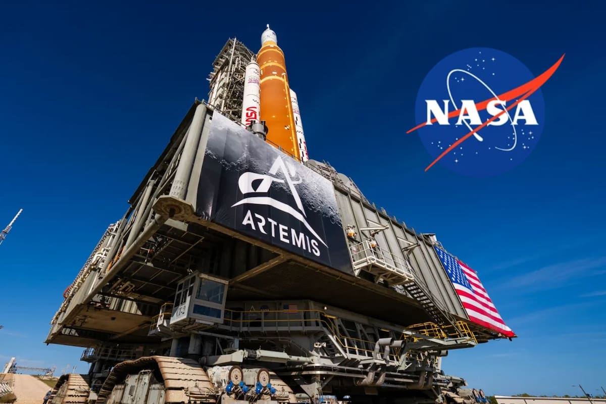 La NASA trasladó el cohete Artemis II a la plataforma de lanzamiento