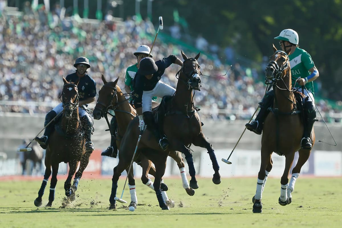 La Natividad vs. La Dolfina, el desenlace del Argentino Abierto de 2021; las tribunas llenas son un rasgo típico de la final de Palermo.