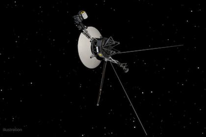 La nave espacial Voyager 1 de la NASA, que se muestra en esta ilustración, ha estado explorando nuestro sistema solar desde 1977, junto con su gemela, la Voyager 2
