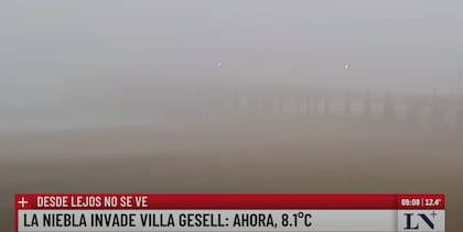La niebla invade Villa Gesell