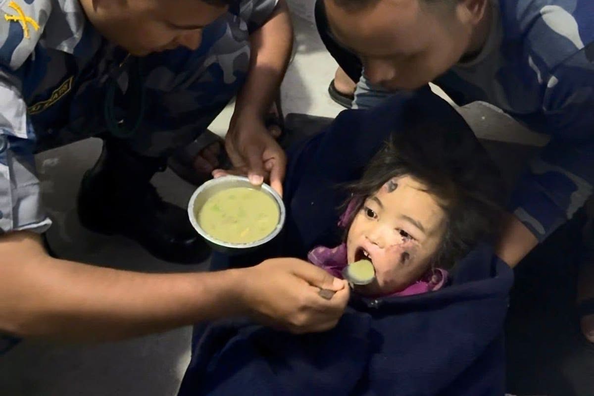 La niña rescatada