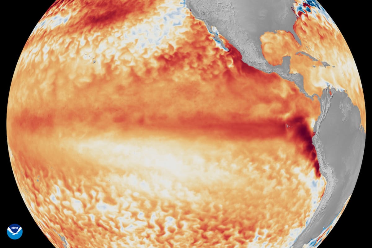 As temperaturas do Oceano Pacífico já atingiram níveis compatíveis com o El Niño