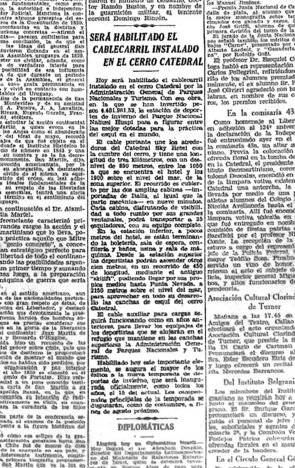 La nota aparecida en LA NACIÓN en 1950