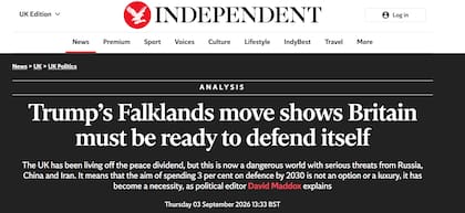 La nota de The Independent