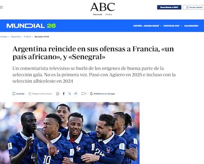 La nota publicada por uno de los diarios más conocidos de España