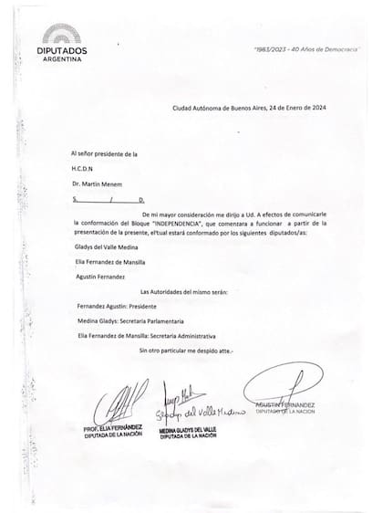 La nota que le giraron a Martín Menem