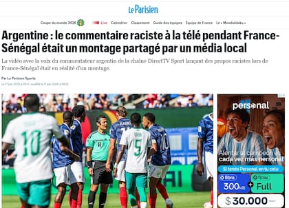La nota (retirada) del diario francés Le Parisien