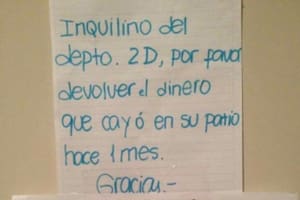 La nota vecinal se volvió viral y tuvo su respuesta. Fuente: Twitter