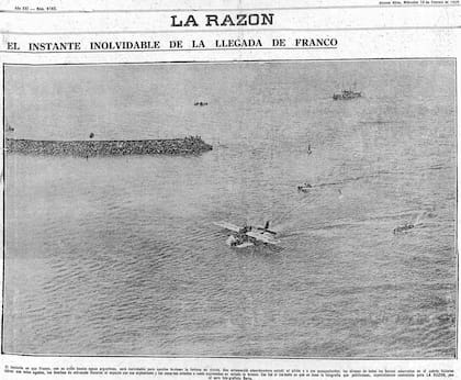 La noticia de la llegada del Plus Ultra el 10 de febrero de 1926, registrada por Juan Bautista Borra en La Razón.