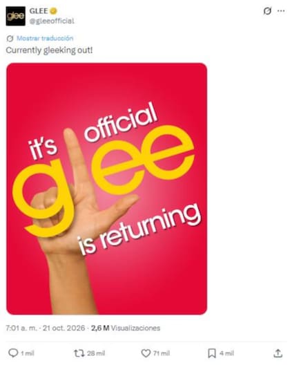 La noticia fue comunicada a través de las redes sociales de la serie (Foto: Captura X)