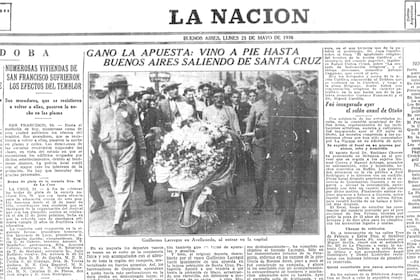 La noticia publicada en La Nación en 1936.