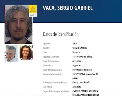 La notificación amarilla emitida por la Interpol