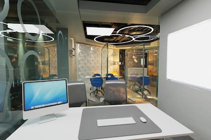 La nueva área de coworking del Sheraton, que recrea una oficina