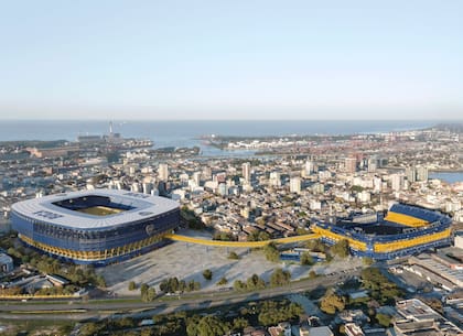 La nueva Bombonera que proyecta Andrés Ibarra en caso de ganar las elecciones de diciembre próximo en Boca; estará conectada por una arteria con el actual estadio