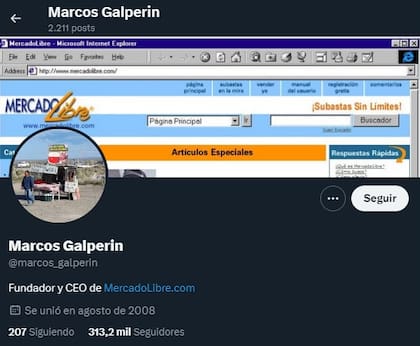 La nueva foto de perfil de Galperin