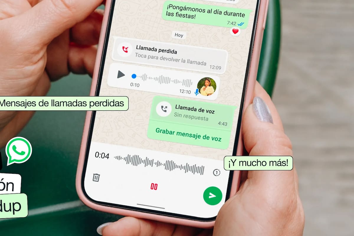 La nueva función de mensajes de llamadas perdidas en WhatsApp facilita mandar un audio o video a modo buzón de voz