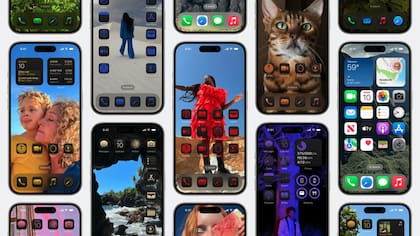 La nueva Home Screen de iOS 18, con la posibilidad de reorganizar la ubicación de las aplicaciones en forma manual