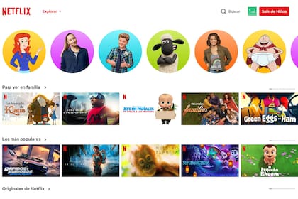 La nueva interfaz para niños de Netflix