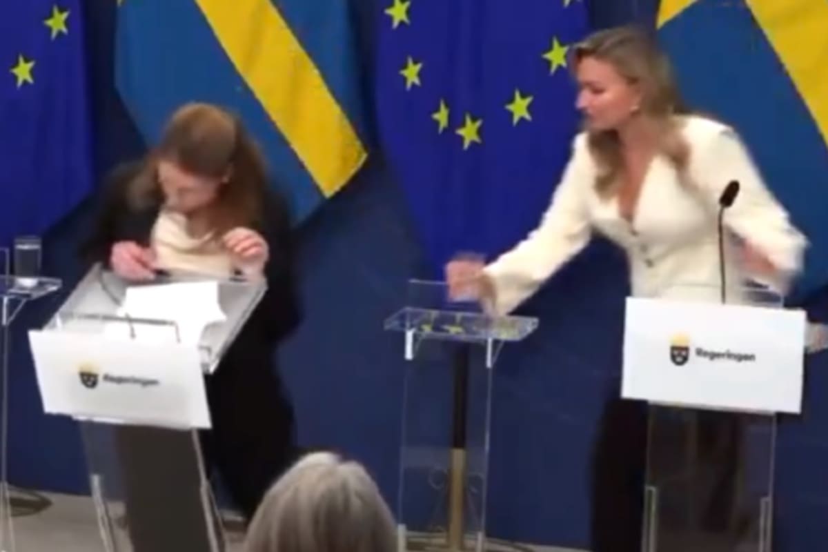La nueva ministra de Salud de Suecia, Elisabet Lann, se desmayó durante la rueda de prensa en la que era presentada oficialmente en el cargo