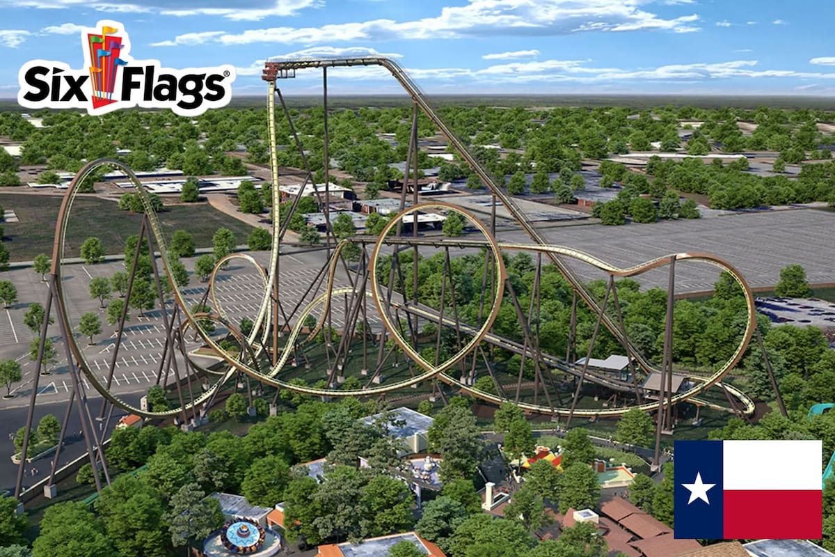 La nueva montaña rusa en Six Flags Over Texas se ubicará en Rancho de la Tormenta