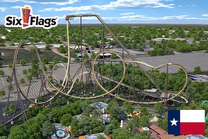 La nueva montaña rusa en Six Flags Over Texas se sitúa en Rancho de la Tormenta