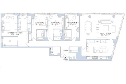 La nueva propiedad tenía cuatro dormitorios, vistas panorámicas y acceso a una piscina y un gimnasio