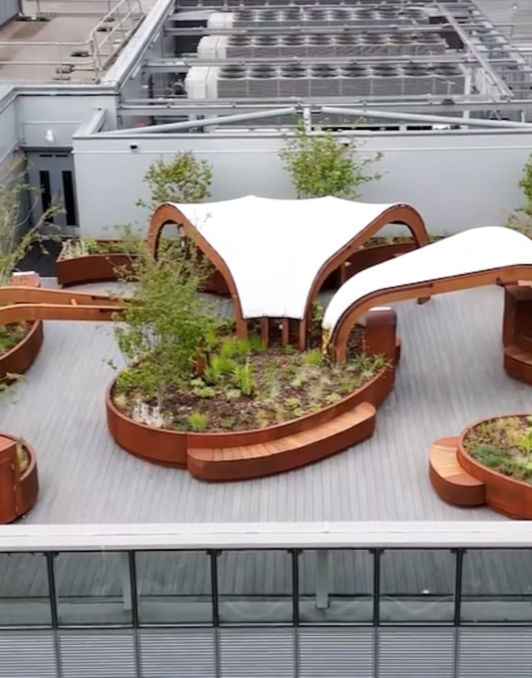 La nueva terraza de Cuidados Intensivos del King's College Hospital de Londres