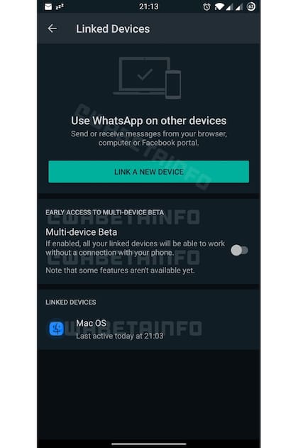 La nueva versión de Whatsapp permitirá usar varias instancias en simultáneo aún si el teléfono original está apagado o desconectado, según adelantó WABetaInfo