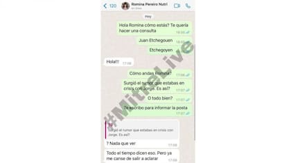 La nutricionista desmintió haberse divorciado del conductor.