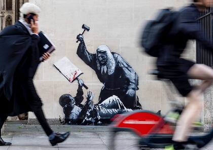 La obra de Banksy que apareció en septiembre en Londres
