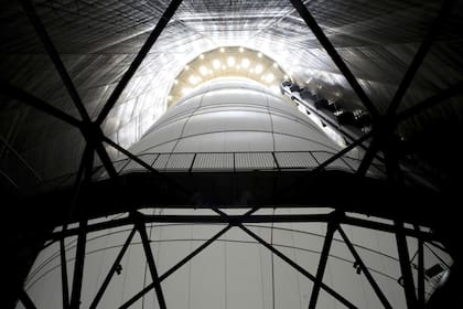 La obra elaborada con paredes transparentes en Oberhausen, Alemania