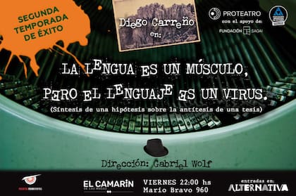 La obra se entrenó en el 2002 y este año reestrenaron en febrero. El balance que Diego hace es “extraordinario” ya que todas las funciones son a sala llena.