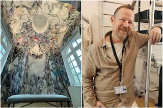 El argentino de las camas y los mapas pintó una capilla cubista en París, el mayor encargo de su vida