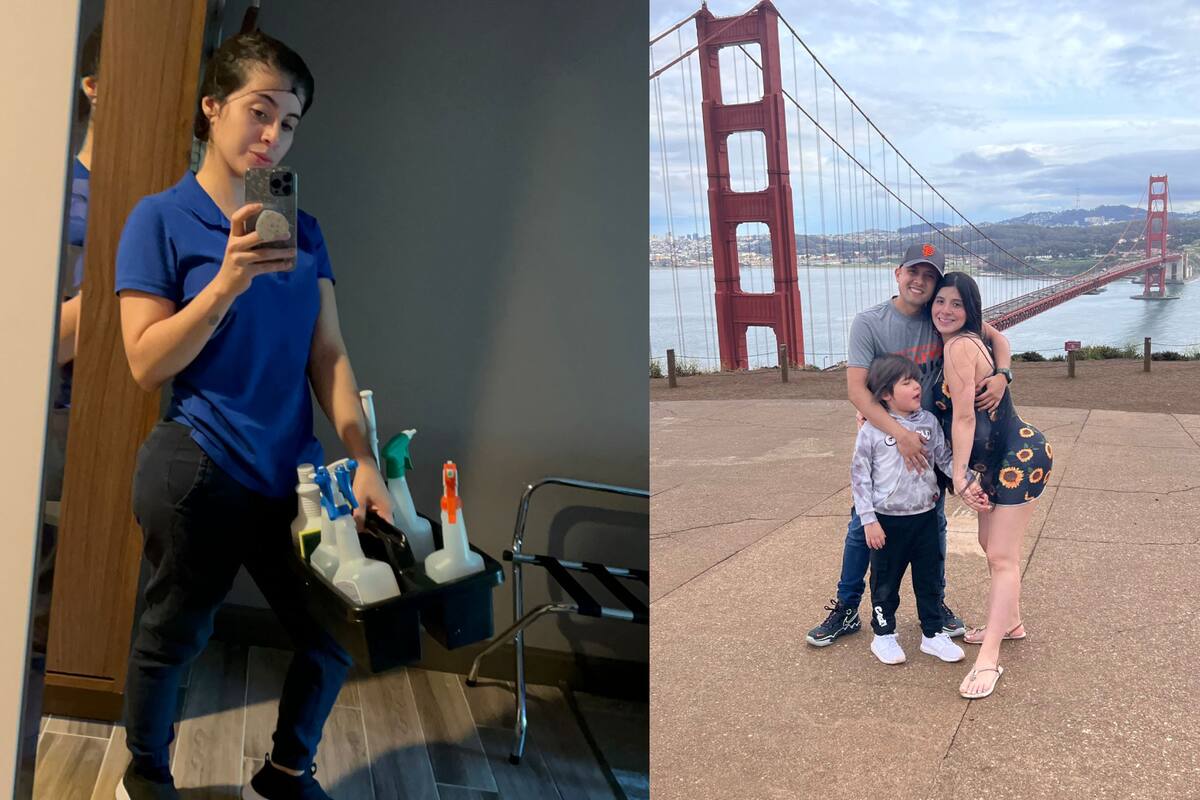 La odontóloga venezolana se estableció en California y trabaja limpiando habitaciones de hotel