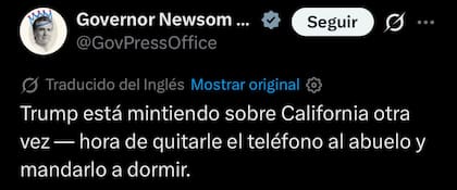 La oficina de prensa de Gavin Newsom atacó a Trump tras las críticas por las demoras en el conteo de California