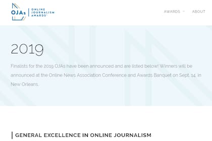 La Online News Association nominó a LA NACION en las categorías Periodismo de Investigación y Deportes