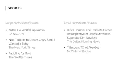 La nominación de LA NACION por la cobertura especial del Mundial Rusia 2018