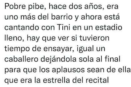 La opinión de un fanático de L-Gante en las redes sociales