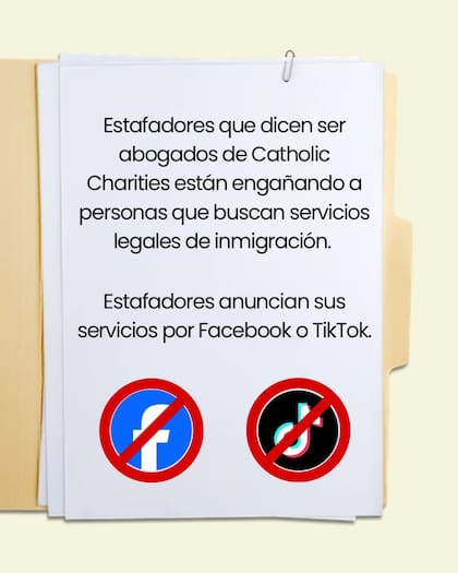 La organización también alertó que los estafadores realizan anuncios por Facebook y TikTok