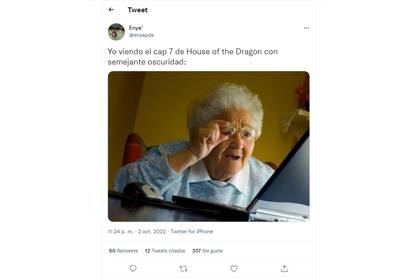 La oscuridad del último episodio fue parte de las bromas en Twitter