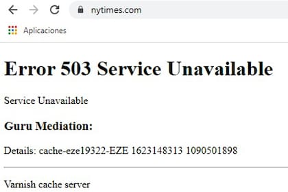 La página del NYT