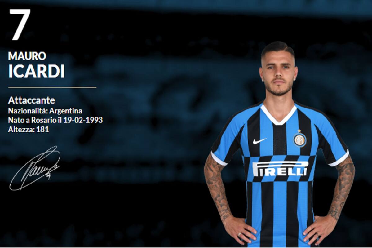 La página oficial de Inter ya lo muestra a Mauro Icardi con el número 7; el 9 lo llevará ahora Romelu Lukaku